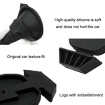 For Tesla Model3/Y 2pcs Charging Port Silicone Dustproof Waterproof Cover, Conjoined Black, Conjoined Red, Conjoined Blue