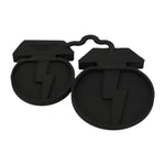 For Tesla Model3/Y 2pcs Charging Port Silicone Dustproof Waterproof Cover, Conjoined Black, Conjoined Red, Conjoined Blue