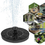 Fonte Solar de Água para Piscina Banho de Pássaros Exterior Fonte Flutuante Solar, 13cm, 16cm