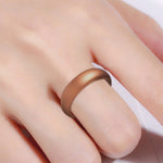 Anel de Silicone Brilhante para Casal SH100, Largura 5,7mm, Tamanhos nº 8, nº 9, nº 10
