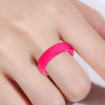 Anel de Silicone Brilhante para Casal SH100, Largura 5,7mm, Tamanhos nº 8, nº 9, nº 10