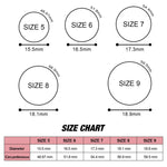 Anel de Silicone Brilhante para Casal SH100, Largura 5,7mm, Tamanhos nº 8, nº 9, nº 10