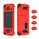 Capa Protetora de Silicone Macio para Comando de Jogo Steam Deck com 4 Tampas de Teclas, SD001 (Preto), SD001 (Vermelho), SD001 (Azul Luminoso), SD001 (Verde Luminoso)