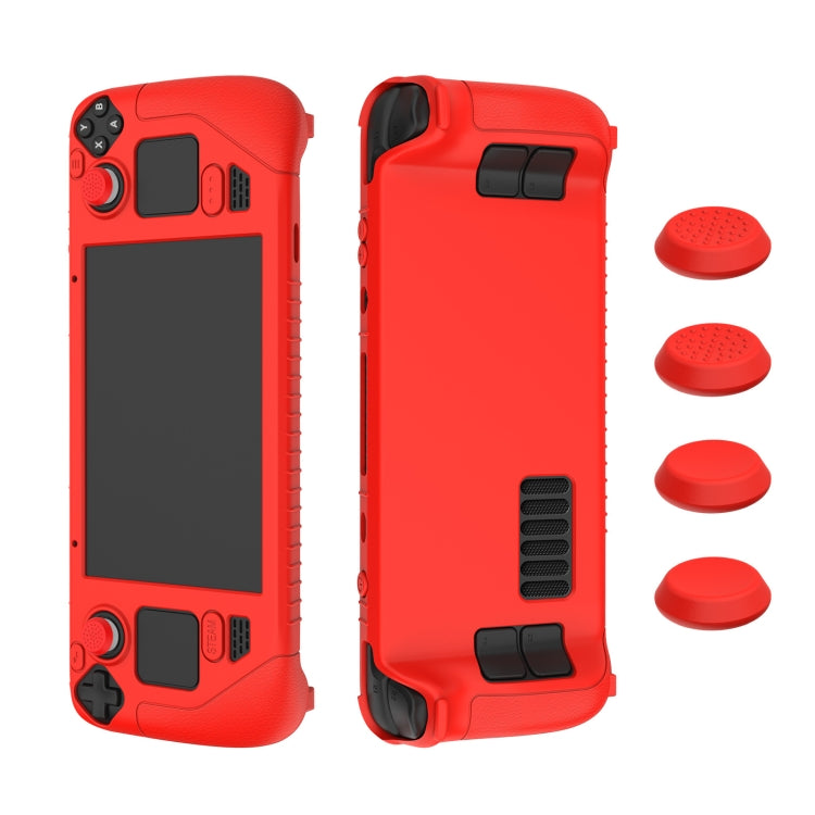 Capa Protetora de Silicone Macio para Comando de Jogo Steam Deck com 4 Tampas de Teclas, SD001 (Preto), SD001 (Vermelho), SD001 (Azul Luminoso), SD001 (Verde Luminoso)