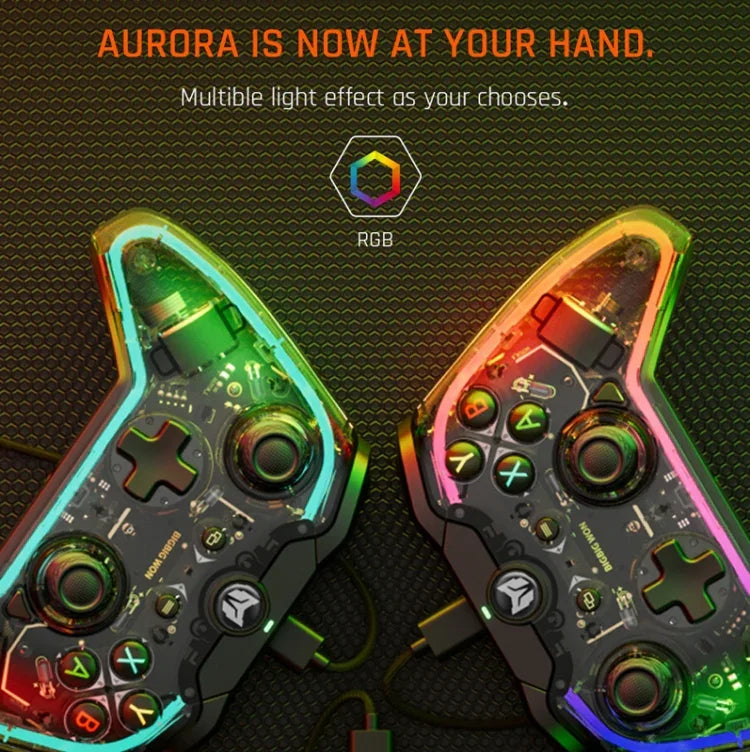 Comando de Jogo com Fio RGB para PC/Switch, BIGBIGWON C1 S