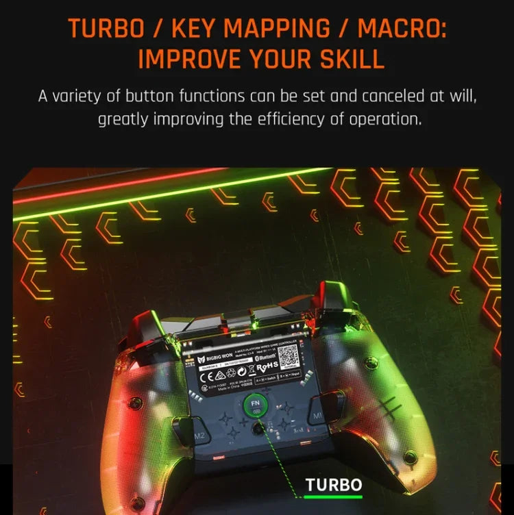 Comando de Jogo com Fio RGB para PC/Switch, BIGBIGWON C1 S