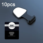 10 Unidades de Tampas de Silicone Anti-Pó para Porta de Carregamento de Telemóvel com Adesivo Posterior à Prova de Perdas, 8 Pinos, USB-C/Type-C