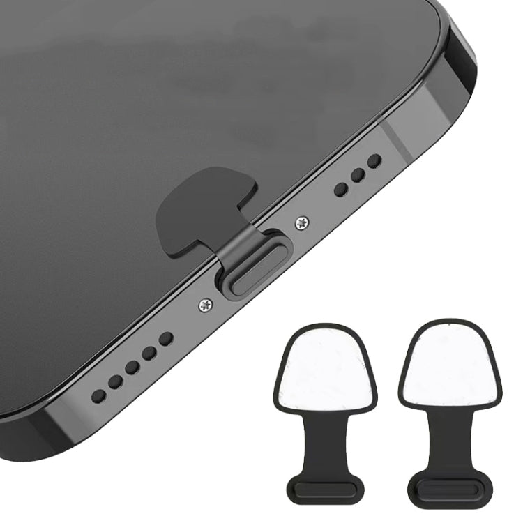 10 Unidades de Tampas de Silicone Anti-Pó para Porta de Carregamento de Telemóvel com Adesivo Posterior à Prova de Perdas, 8 Pinos, USB-C/Type-C