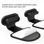 10 Unidades de Tampas de Silicone Anti-Pó para Porta de Carregamento de Telemóvel com Adesivo Posterior à Prova de Perdas, 8 Pinos, USB-C/Type-C