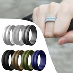SiR053 Anel de Silicone com Borda em V e Sulco Anel Desportivo para Casais, Nº7, Nº8, Nº9, Nº10, Nº11, Nº12