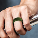 SIR062 8MM Wide Bevel Silicone Ring Sports Ring, No.7, No.8, No.9, No.11, No.12, No.13