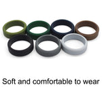 SIR062 8MM Wide Bevel Silicone Ring Sports Ring, No.7, No.8, No.9, No.11, No.12, No.13