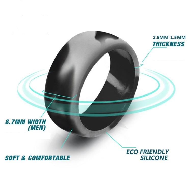 SiR013 Anel de Silicone Curvo para Desporto ao Ar Livre de 8,7mm, Nº11, Nº12, Nº13, Nº14