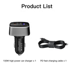 Carregador de carro 2 em 1 100W RCSTQ para DJI Mavic 3/Mini 2, para DJI Mavic 3/Mini 2