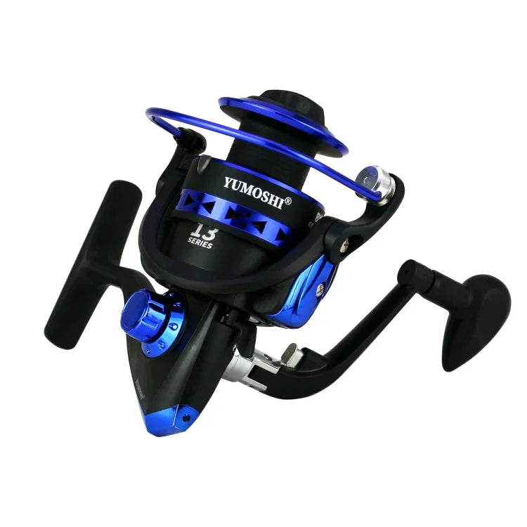 Carretel de Pesca Spinning com Bobina Metálica Forte Alta Velocidade para Pesca no Mar, YUMOSHI BK1000, YUMOSHI BK2000, YUMOSHI BK3000, YUMOSHI BK4000, YUMOSHI BK5000, YUMOSHI BK6000, YUMOSHI BK7000