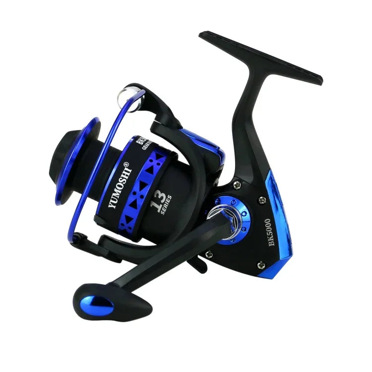 Carretel de Pesca Spinning com Bobina Metálica Forte Alta Velocidade para Pesca no Mar, YUMOSHI BK1000, YUMOSHI BK2000, YUMOSHI BK3000, YUMOSHI BK4000, YUMOSHI BK5000, YUMOSHI BK6000, YUMOSHI BK7000