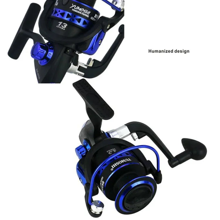 Carretel de Pesca Spinning com Bobina Metálica Forte Alta Velocidade para Pesca no Mar, YUMOSHI BK1000, YUMOSHI BK2000, YUMOSHI BK3000, YUMOSHI BK4000, YUMOSHI BK5000, YUMOSHI BK6000, YUMOSHI BK7000