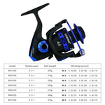 Carretel de Pesca Spinning com Bobina Metálica Forte Alta Velocidade para Pesca no Mar, YUMOSHI BK1000, YUMOSHI BK2000, YUMOSHI BK3000, YUMOSHI BK4000, YUMOSHI BK5000, YUMOSHI BK6000, YUMOSHI BK7000