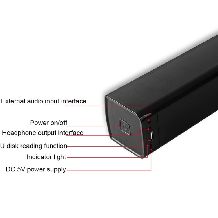 Coluna Bluetooth de secretária BT809S para jogos com luz ambiente inteligente, ligação USB para computador
