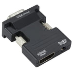 Adaptador HDMI para Projetor com Cabo de Áudio Conversor HD para Computador, HDMI para VGA, VGA para HDMI