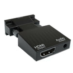 Adaptador HDMI para Projetor com Cabo de Áudio Conversor HD para Computador, HDMI para VGA, VGA para HDMI
