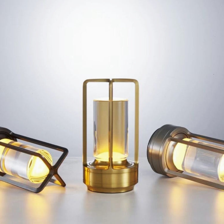 Candeeiro de Mesa Cruz Vintage Todo em Alumínio Portátil para Hotel Camping ao Ar Livre com Toque Luz Noturna, 2000mAh (Bronze), 2600mAh (Bronze), 2000mAh (Prateado), 2600mAh (Prateado), 2000mAh (Preto Mate), 2600mAh (Preto Mate)