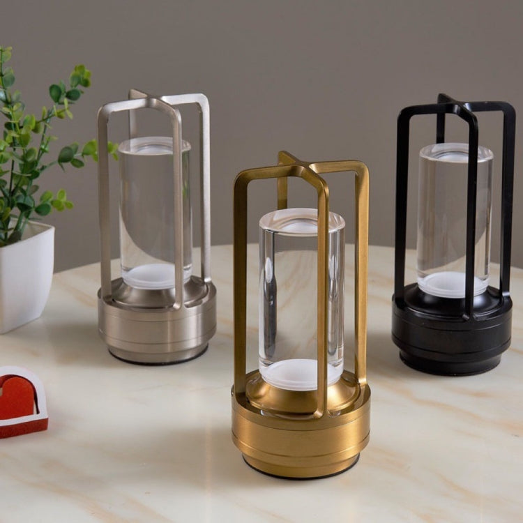 Candeeiro de Mesa Cruz Vintage Todo em Alumínio Portátil para Hotel Camping ao Ar Livre com Toque Luz Noturna, 2000mAh (Bronze), 2600mAh (Bronze), 2000mAh (Prateado), 2600mAh (Prateado), 2000mAh (Preto Mate), 2600mAh (Preto Mate)