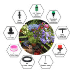 Sistema de Irrigação por Gotejamento com Mangueira Conjunto de Rega de Plantas Gotejadores Ajustáveis 360 Graus, Kit 5m, Kit 10m, Kit 15m, Kit 20m, Kit 25m