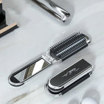 Pente Dobrável Portátil 2 em 1 Almofada de Ar para Massagem Espelho Integrado