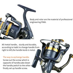 Carretel de Pesca Spinning com Alavanca Metálica Copo Metálico, YUMOSHI KS2000, YUMOSHI KS3000, YUMOSHI KS4000, YUMOSHI KS5000, YUMOSHI KS6000, YUMOSHI KS7000