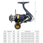 Carretel de Pesca Spinning com Alavanca Metálica Copo Metálico, YUMOSHI KS2000, YUMOSHI KS3000, YUMOSHI KS4000, YUMOSHI KS5000, YUMOSHI KS6000, YUMOSHI KS7000