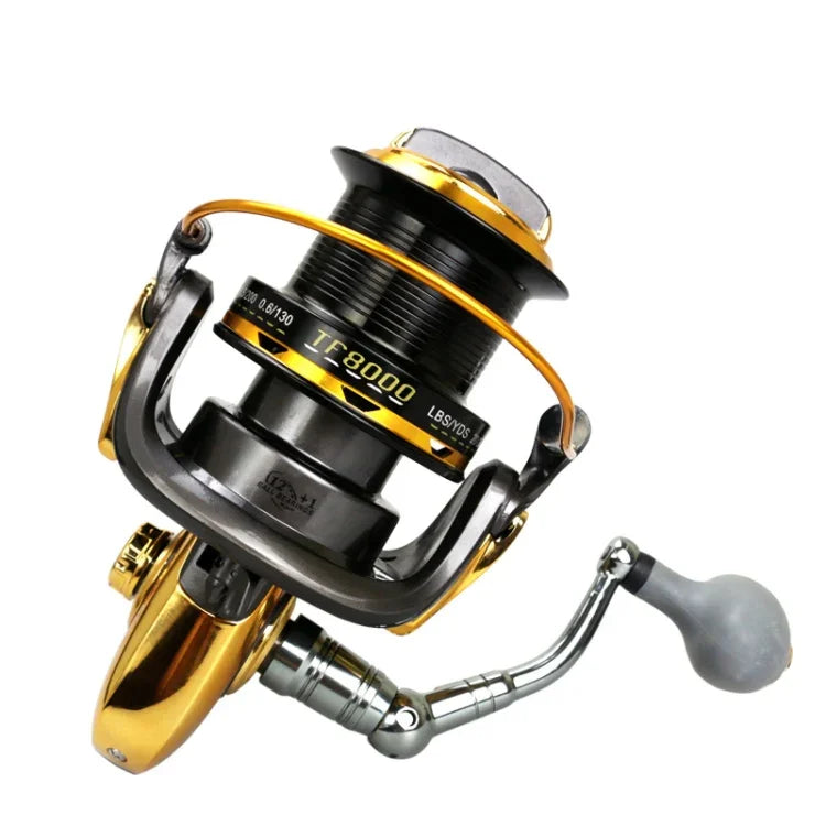 Carretel de Pesca para Lançamento de Longa Distância Vara de Pesca para Mar Sem Espaços Carretel de Spinning, TF8000, TF9000, TF10000, TF11000