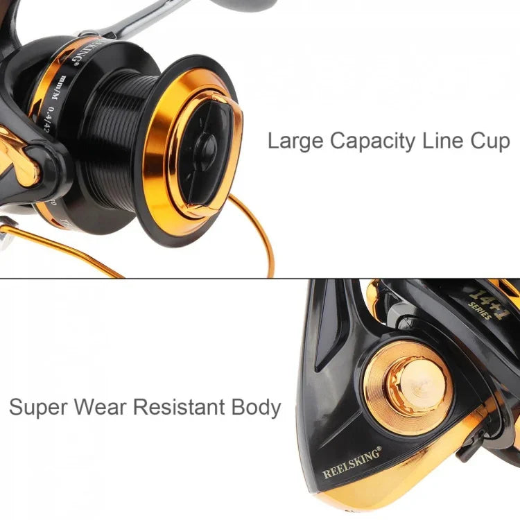 Carretel de Pesca para Lançamento de Longa Distância Vara de Pesca para Mar Sem Espaços Carretel de Spinning, TF8000, TF9000, TF10000, TF11000