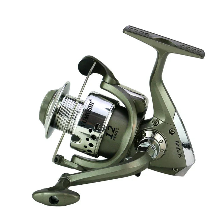 Carretel de Linha de Pesca com Cabeça Plástica Revestida Carretel de Lançamento Fiel, YUMOSHI SC1000, YUMOSHI SC2000, YUMOSHI SC3000, YUMOSHI SC4000, YUMOSHI SC5000, YUMOSHI SC6000, YUMOSHI SC7000