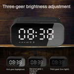 Coluna Bluetooth com Relógio LED BT510 15W, Carregamento Sem Fios, Espelho Inteligente Multifuncional, Alarme, Áudio, BT510 (Branco), BT510 (Preto Ferro)
