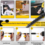 31pcs/set Electric Drill Brush Kitchen Bathroom Wall Cleaning Set, 31 in 1
