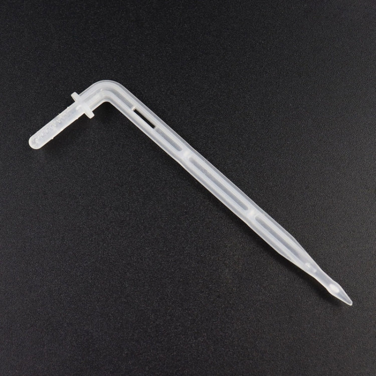 10pcs FR-258 Flecha de Irrigação Micro Spray Curva Transparente Capilar 4/7mm para Jardinagem