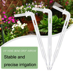 10pcs FR-258 Flecha de Irrigação Micro Spray Curva Transparente Capilar 4/7mm para Jardinagem