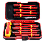 Conjunto de Chaves de Fendas Isoladas RDEER VDE-9913 13 em 1, Ferramentas para Eletricista, VDE-9913