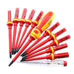 Conjunto de Chaves de Fendas Isoladas RDEER VDE-9913 13 em 1, Ferramentas para Eletricista, VDE-9913