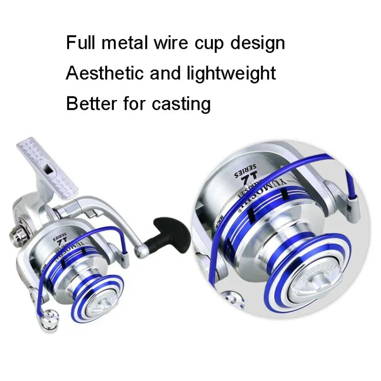 Roda de Linha de Pesca com Cabeça de Metal, YUMOSHI AL2000, YUMOSHI AL3000, YUMOSHI AL4000, YUMOSHI AL5000, YUMOSHI AL6000, YUMOSHI AL7000