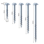 RUITOOL ST4 100 Parafusos para Madeira com Furo Inclinado, Meio Dente, Auto-roscantes Phillips, 25mm, 32mm, 38mm, 50mm, 63mm