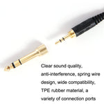ZS0185 Cabo de Primavera para Auriculares Sennheiser HD598 / HD558 / HD518 / HD595, Comprimento do Cabo: 1.4m-3m, ZS0185
