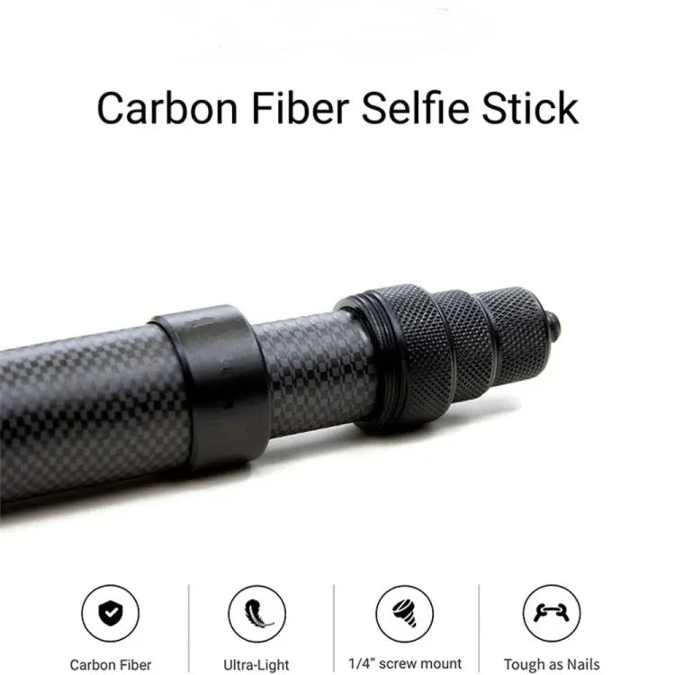 Monopé Extendido de Fibra de Carbono Bastão Selfie Invisível Para Insta360 / DJI Action / GoPro / Câmara Desportiva Xiao Yi, 1,5m, 3m, 5m