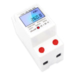 Medidor de carril multifunções monofásico DDM15SD com ecrã LCD retroiluminado, 5 (20) A, 5 (32) A, 10 (40) A, 15 (60) A, 20 (80) A, 5 (80) A