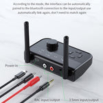 B39 2 em 1 Receptor de Música Bluetooth 5.3 AUX Adaptador para TV e Computador, B39