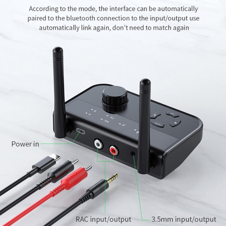 B39 2 em 1 Receptor de Música Bluetooth 5.3 AUX Adaptador para TV e Computador, B39