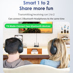 B39 2 em 1 Receptor de Música Bluetooth 5.3 AUX Adaptador para TV e Computador, B39