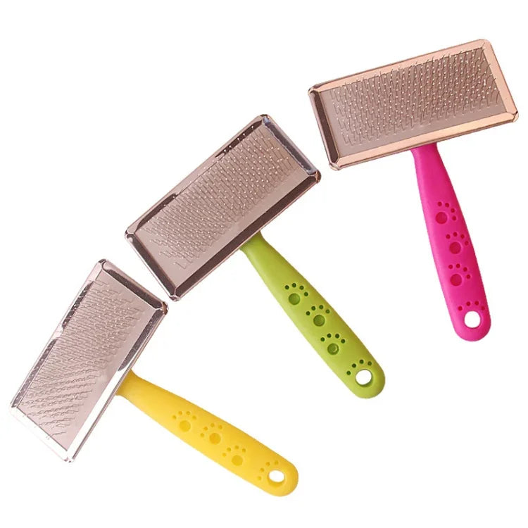 Pente de Massagem Removedor de Pêlos para Animais BG-W1347 Ferramentas de Limpeza para Cães, Entrega de Cor Aleatória, S, M, L
