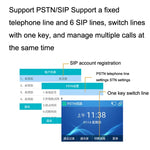 Telefone Inteligente de Gravação em Modo Duplo PSTN+SIP S135, Telefone de Rede VOIP de 6 Vias, Telefone IP, S135